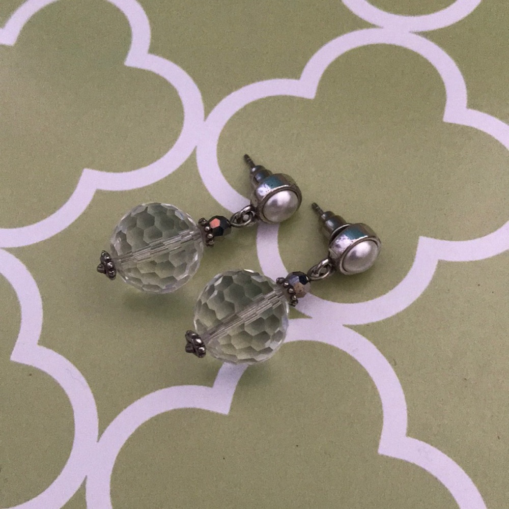 Brighton pearl and crystal bead earrings